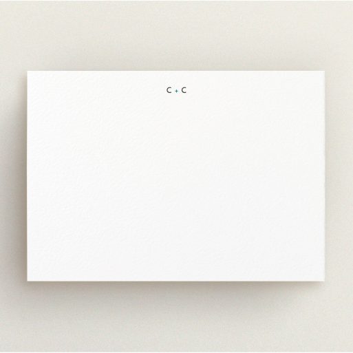 Personalised Note Card Design (Couples) - "From you and me" A couples personalised note card design titled "From you and me". It is an A5 card in a landscape orientation. "From you and me" is available as a flat card, with tones of white and blue.