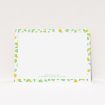 A couples personalised note card called "Madeira". It is an A5 card in a landscape orientation. "Madeira" is available as a flat card, with tones of green and yellow.