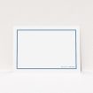 A couples personalised note card design titled "Simple blue". It is an A5 card in a landscape orientation. "Simple blue" is available as a flat card, with tones of blue and white.