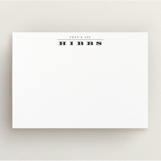 Personalised Note Card Design (Couples) - "Under written" A couples personalised note card design called "Under written". It is an A5 card in a landscape orientation. "Under written" is available as a flat card, with mainly white colouring.