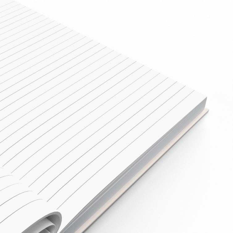 Minimalist notebook cover design with one photo on the front, perfect for customisation by Utterly Printable.