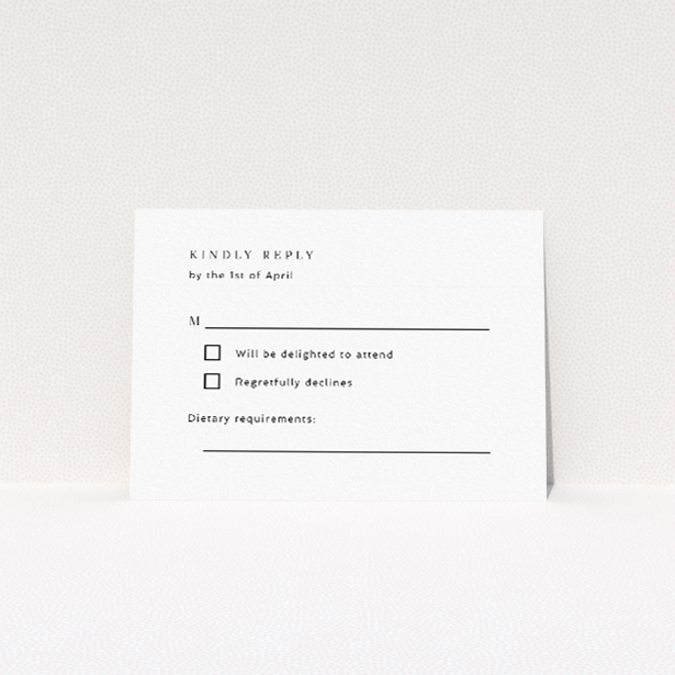Modern Criss Cross RSVP Card - Wedding Stationery by Utterly Printable. This is a view of the front