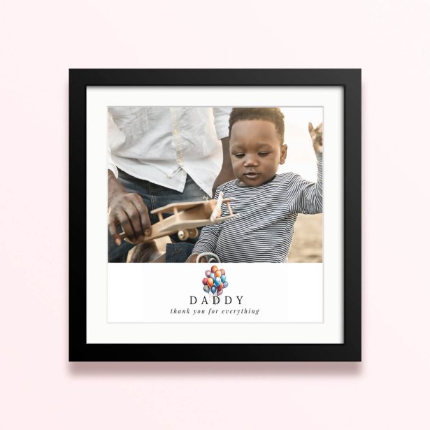 Framed and mounted photo print with one photo, perfect for personalised gifts