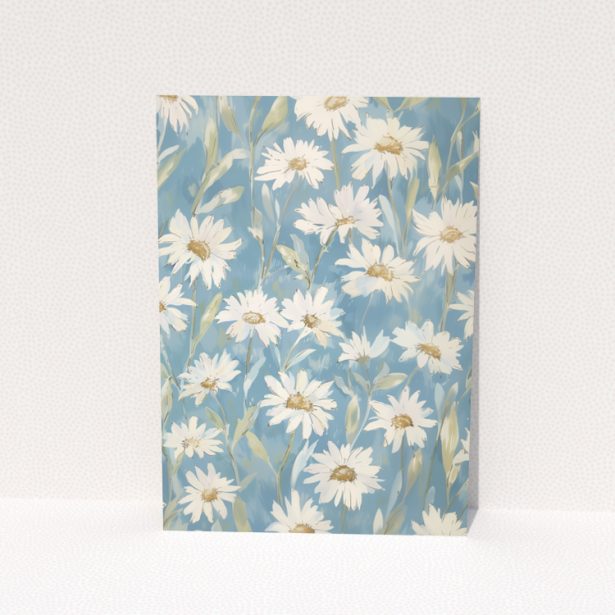 Floral design change of address card with daisy patterns - Portrait