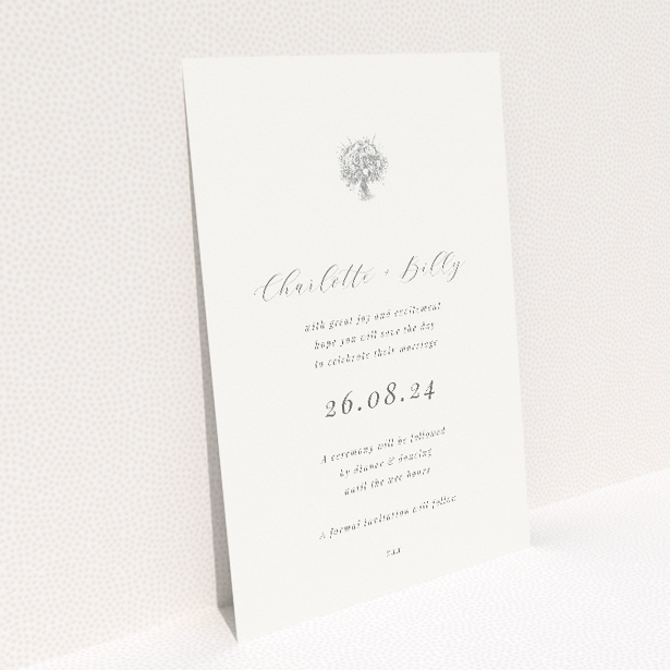Dandelion Whispers Save the Date A6 Card - Poetic wedding invitation featuring an ethereal dandelion illustration symbolizing wishes and new beginnings, evoking a sense of calm and anticipation This is a view of the back
