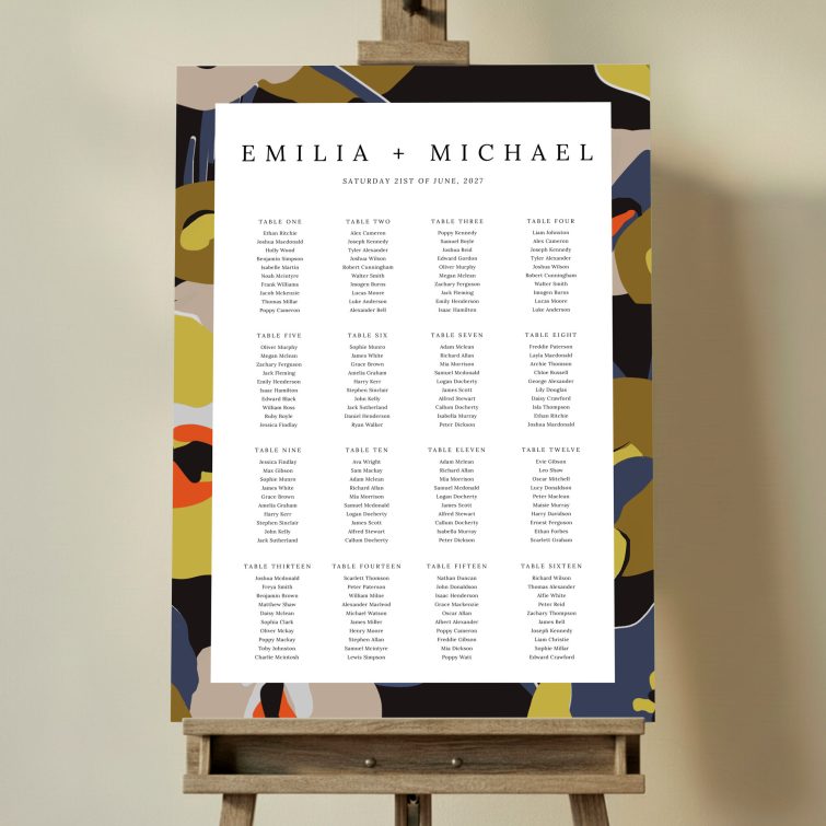 Deco Blooms in Wedding Table Plans