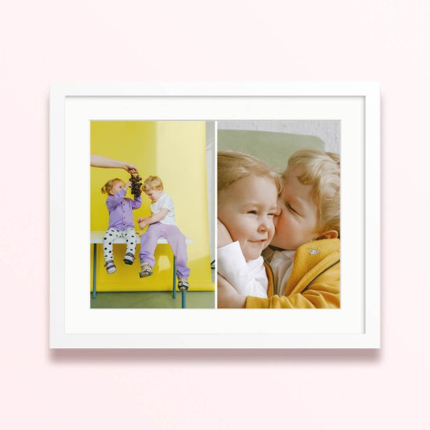 dual moments framed mounted photo print colourful design 400x300 landscape white - Dual Moments