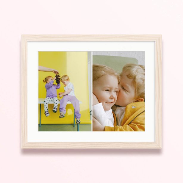 dual moments framed mounted photo print colourful design 400x300 landscape wood - Dual Moments