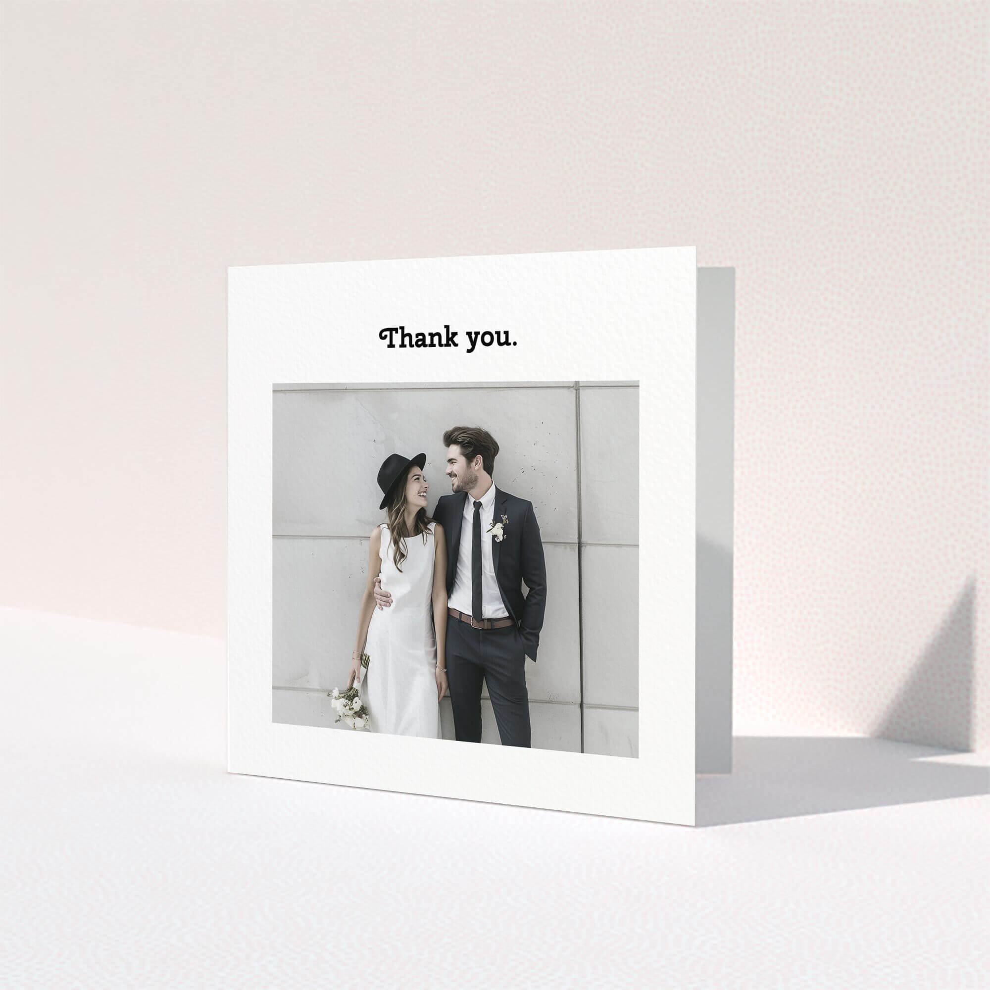 Elegance in Black and White in Wedding Thank You Cards