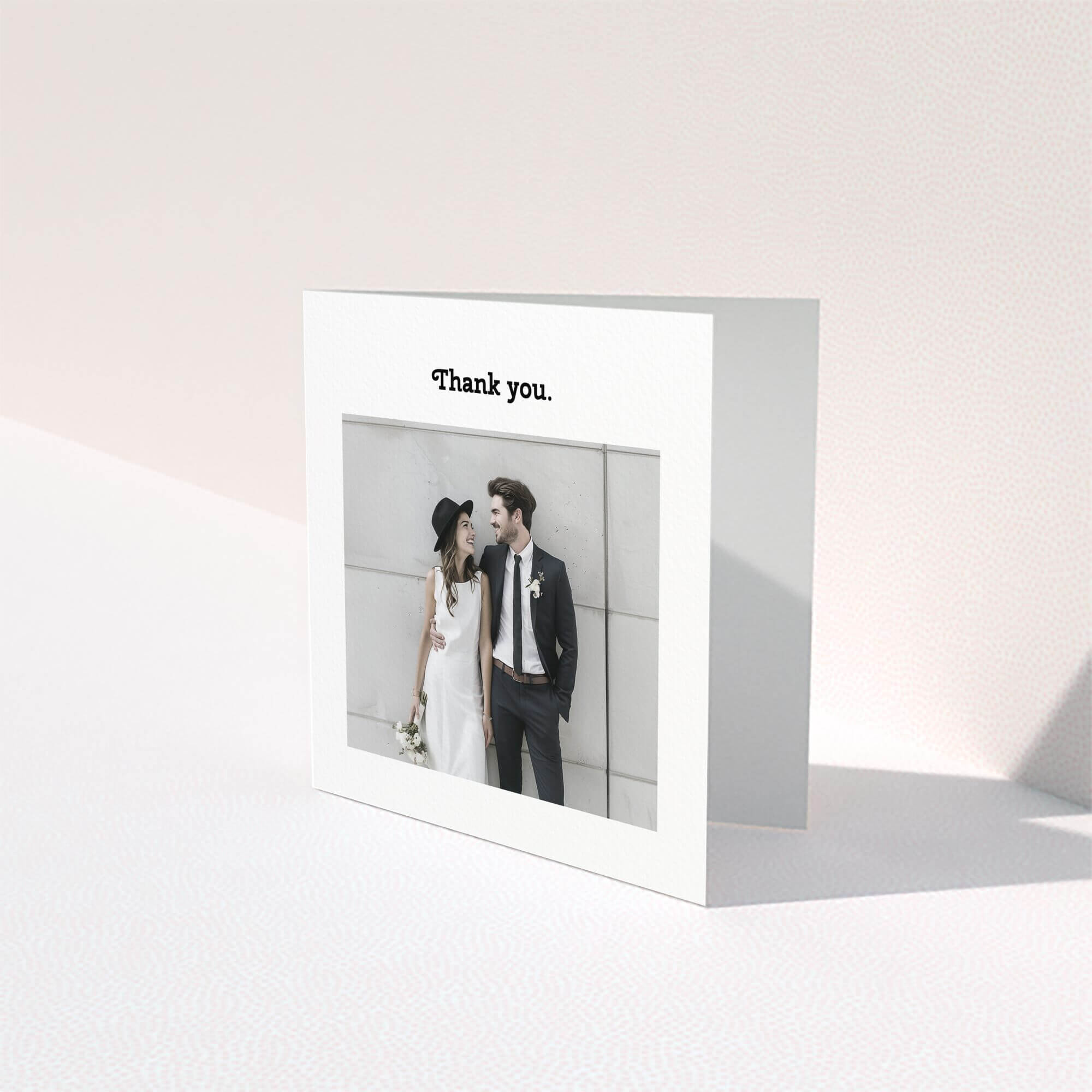 Elegance in Black and White in Wedding Thank You Cards
