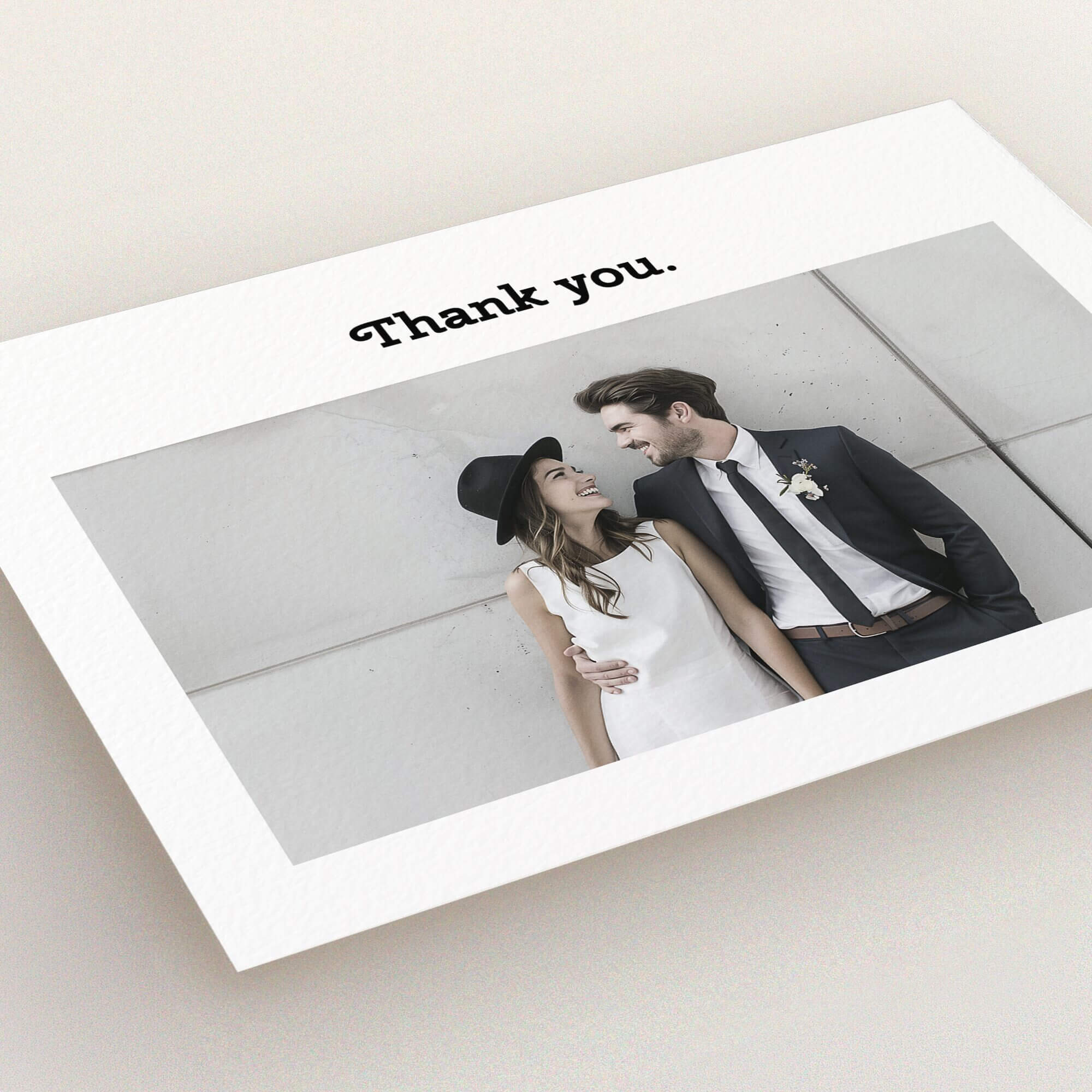 Elegance in Black and White in Wedding Thank You Cards