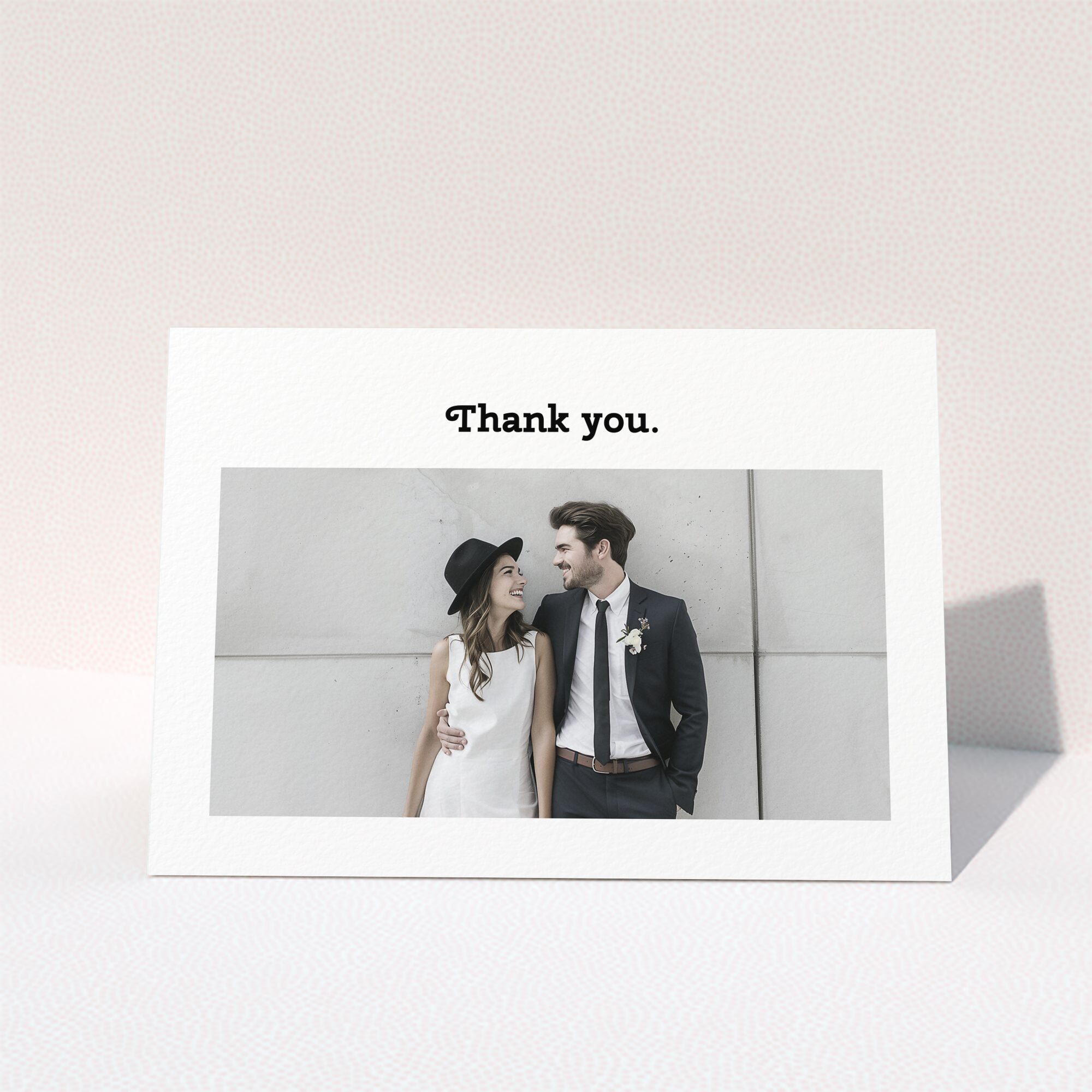 Elegance in Black and White in Wedding Thank You Cards