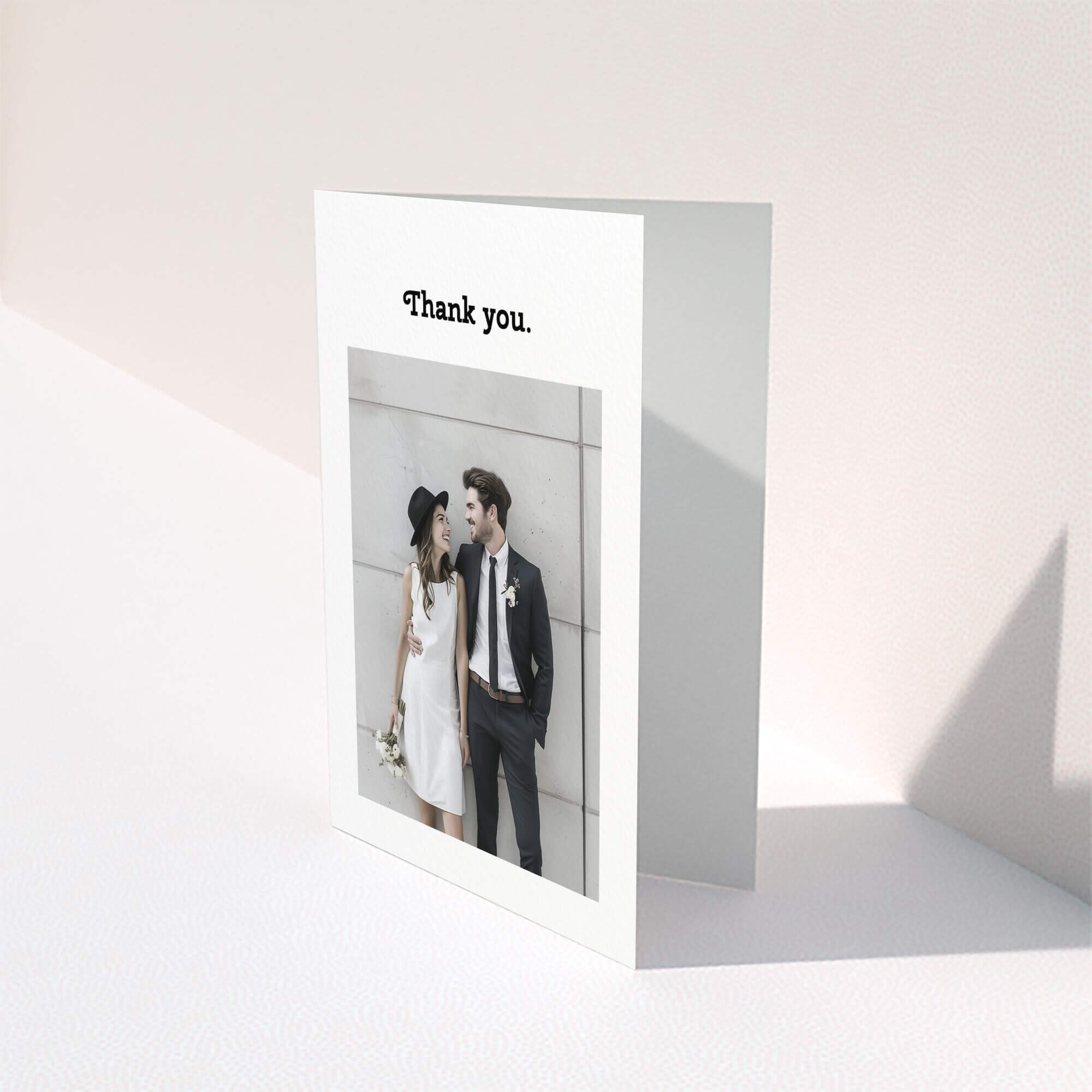 Elegance in Black and White in Wedding Thank You Cards
