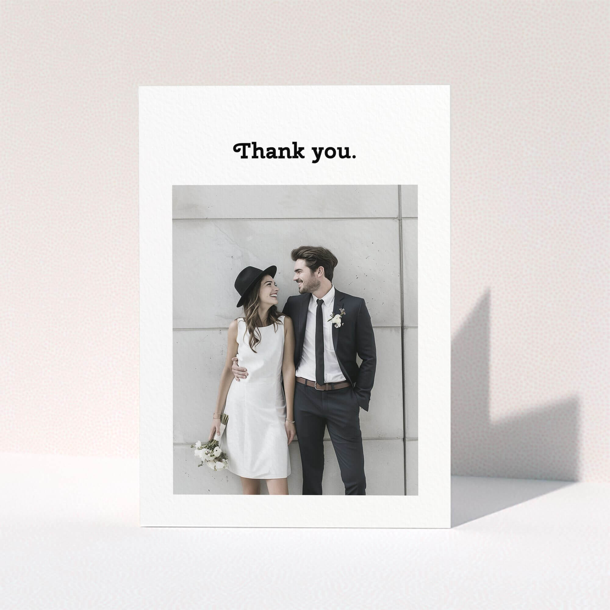 Elegance in Black and White in Wedding Thank You Cards