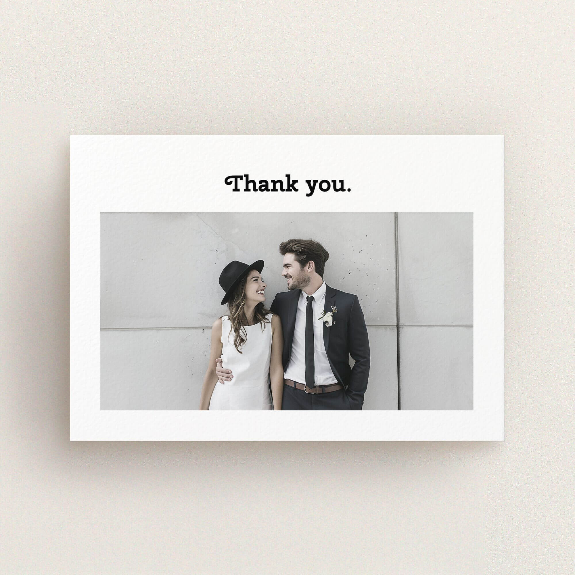 Elegance in Black and White in Wedding Thank You Cards