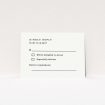 Stylish Elegant Announcement RSVP Card - Wedding Stationery by Utterly Printable. This is a view of the front