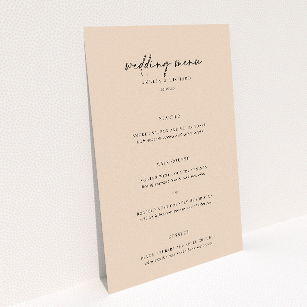 Enchanting Botanical Border wedding menu template with intricate botanical illustrations, inspired by the timeless allure of traditional English gardens, adding a stunning touch to your stationery suite This image shows the front and back sides together