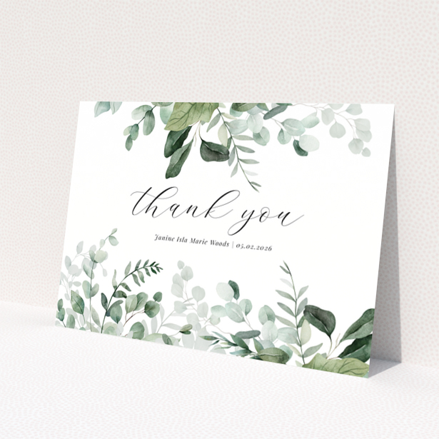 Baby thank you card reverse side design Landscape with no photos