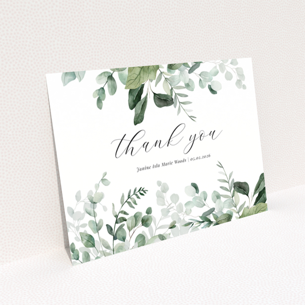 Baby thank you card reverse side design Landscape with no photos