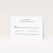 Elegant Eucalyptus Swirls RSVP Card - Wedding Stationery by Utterly Printable. This is a view of the front