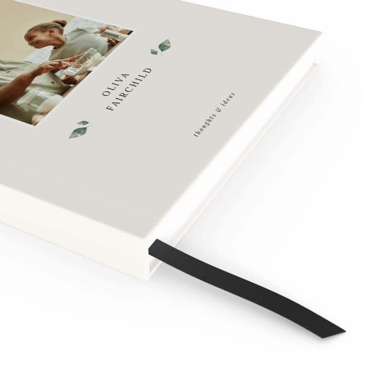 Portrait notebook design with one photo on the front cover, created by Utterly Printable, ideal for personalised printing products.