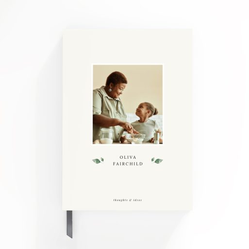 Portrait notebook design with one photo on the front cover, created by Utterly Printable, ideal for personalised printing products.