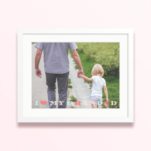 family stroll framed mounted photo print sentimental design 400x300 landscape white - Family Stroll