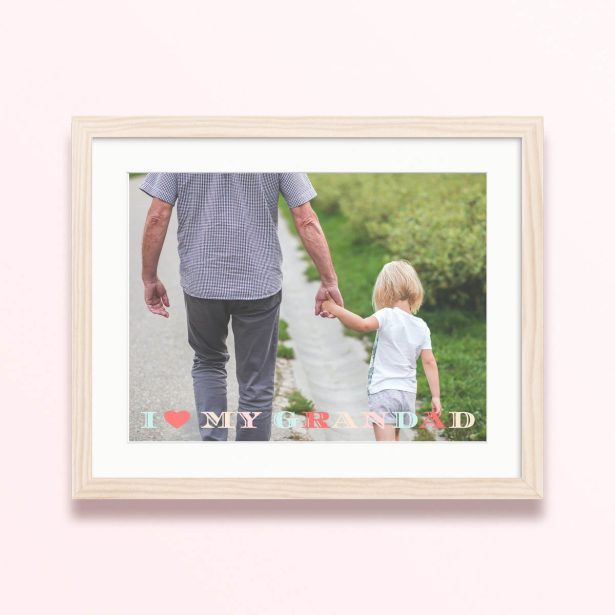 family stroll framed mounted photo print sentimental design 400x300 landscape wood - Family Stroll