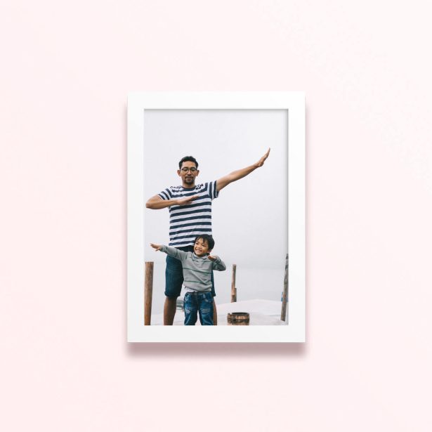 Simple framed prints designs featuring one photo for personalised home decor