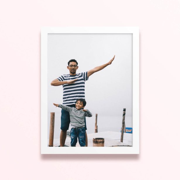 Simple framed prints designs featuring one photo for personalised home decor