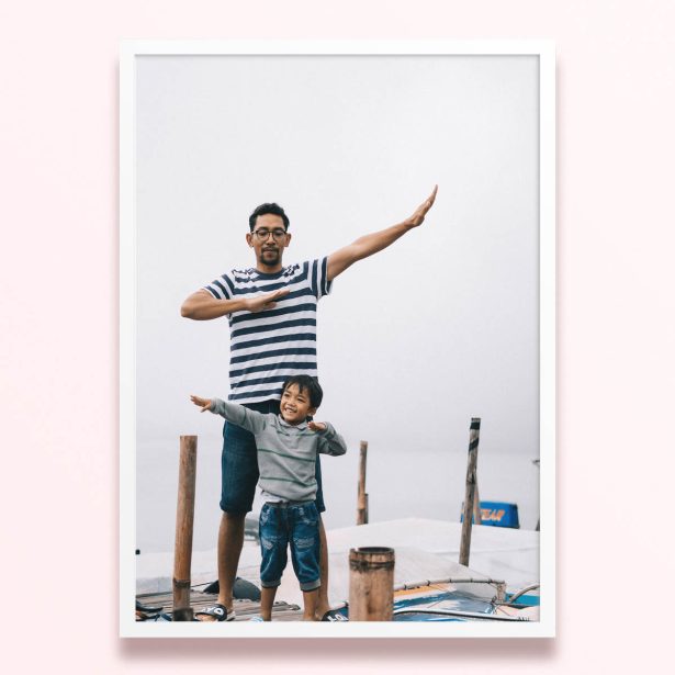 Simple framed prints designs featuring one photo for personalised home decor