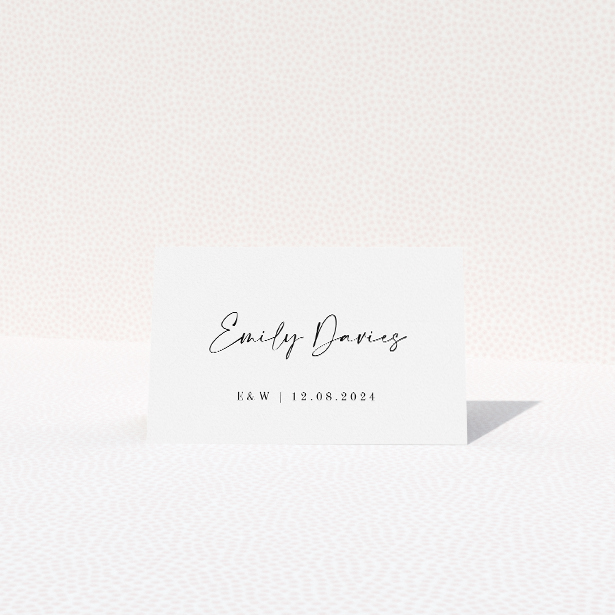 Fitzrovia Script Place Cards - Elegant Wedding Place Card Template with Personalised Names. This is a view of the front