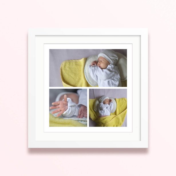 five moments framed and mounted photo print design soft vibe 300x300 square white - Five Moments