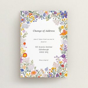 Floral Border Update in Change of Address cards