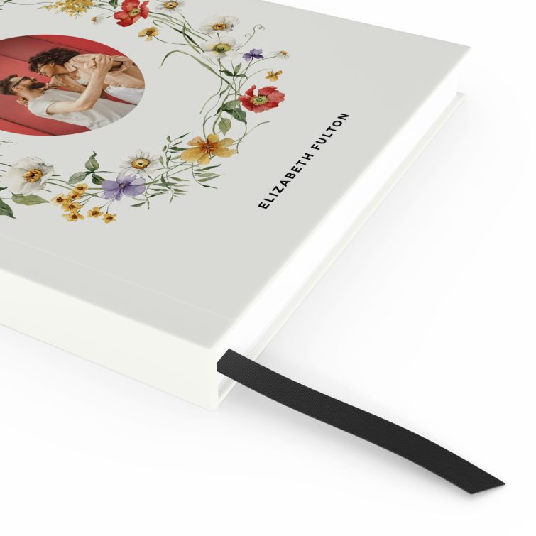 Floral notebook design with one photo on the cover by Utterly Printable.