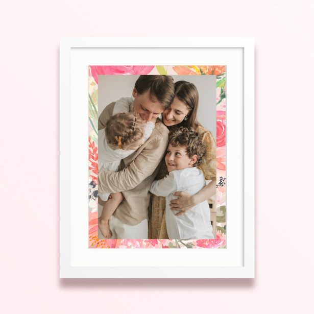 floral framed harmony photo print family vibrant 400x300 portrait white - Floral Framed Harmony