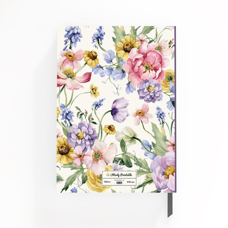 Floral design notebooks cover with one photo on the front.