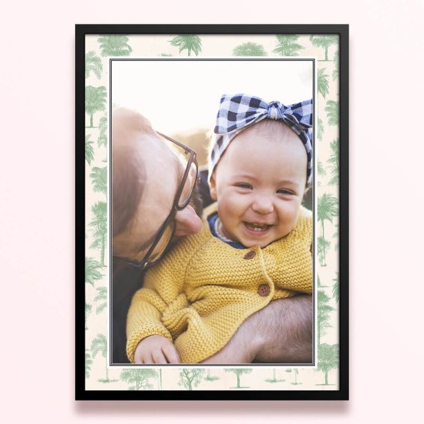 Simple framed prints design with one photo featuring a patterned border