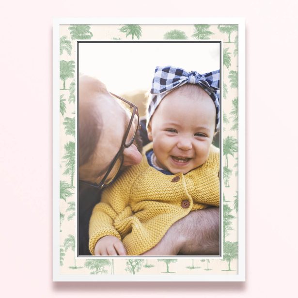 Simple framed prints design with one photo featuring a patterned border