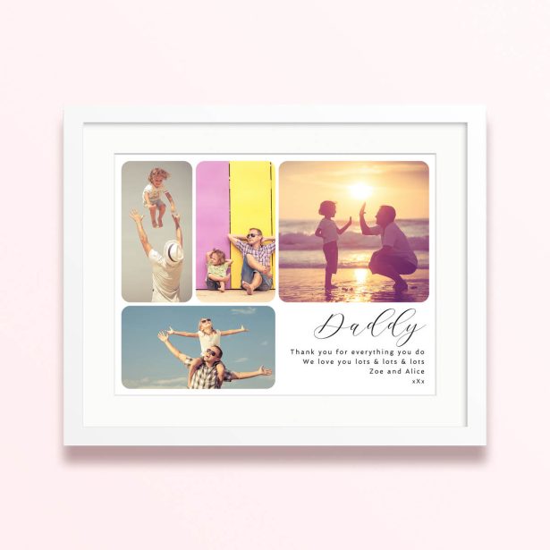 fourfold harmony framed mounted photo print design vibrant family style 400x300 landscape white - Fourfold Harmony