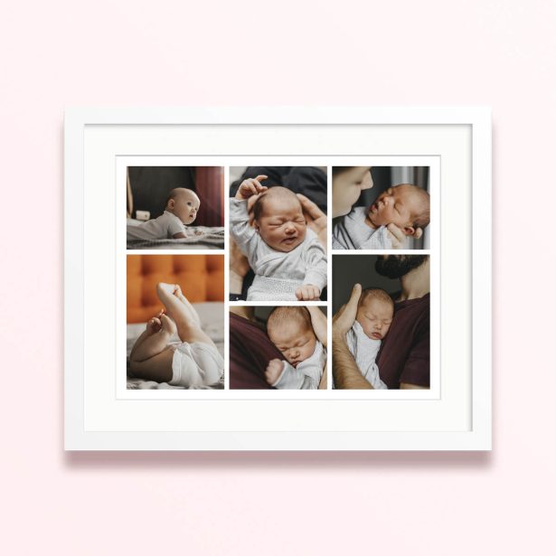 framed and mounted photo print designs nested layout newborn style 400x300 landscape white - Nested Layout