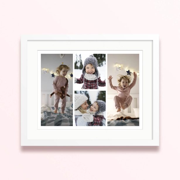 framed and mounted photo print photo quads nursery design 400x300 landscape white - Photo Quads