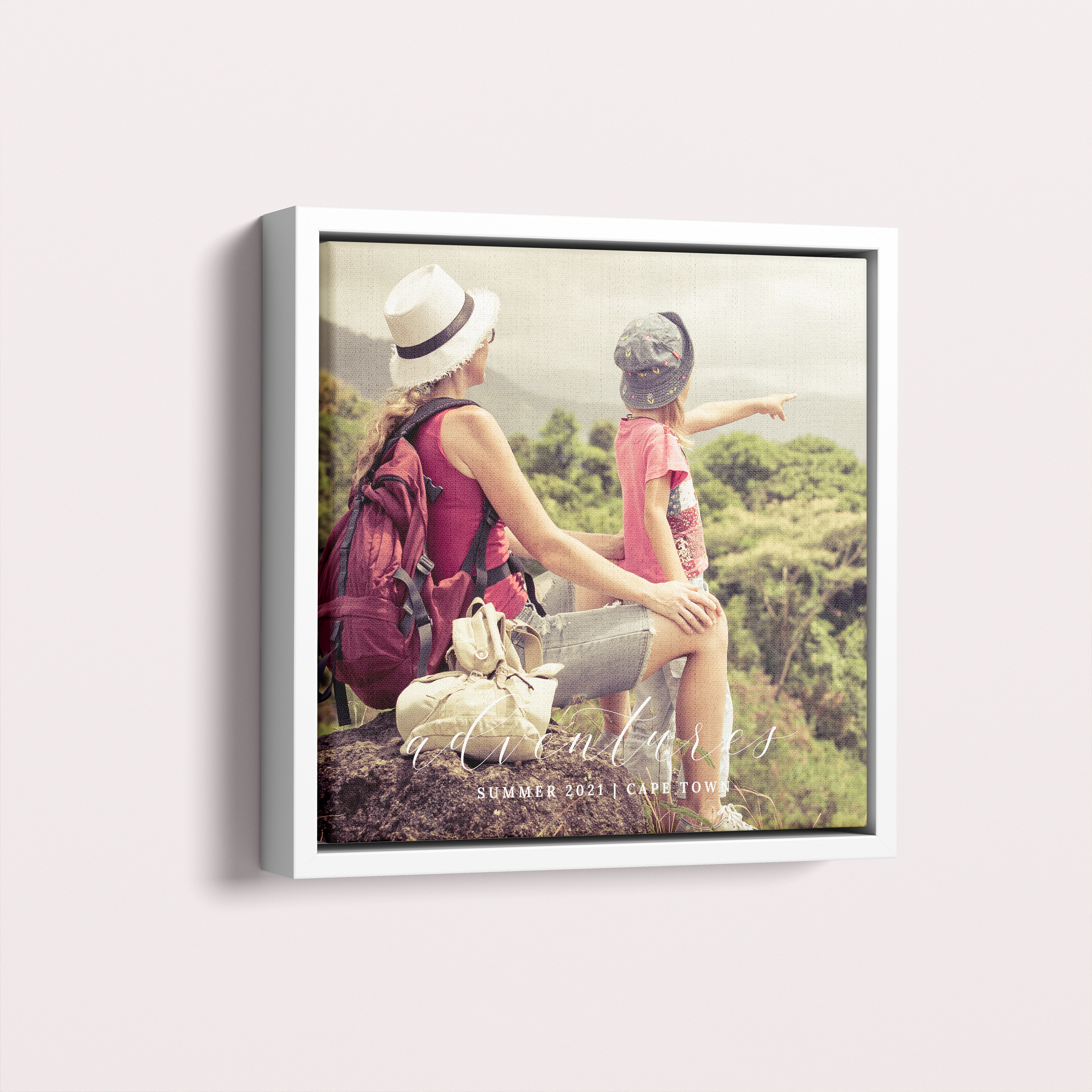  Personalized Adventures Framed Photo Canvas - Capture the essence of your unforgettable adventures with this portrait-oriented canvas designed to showcase favorite memories.