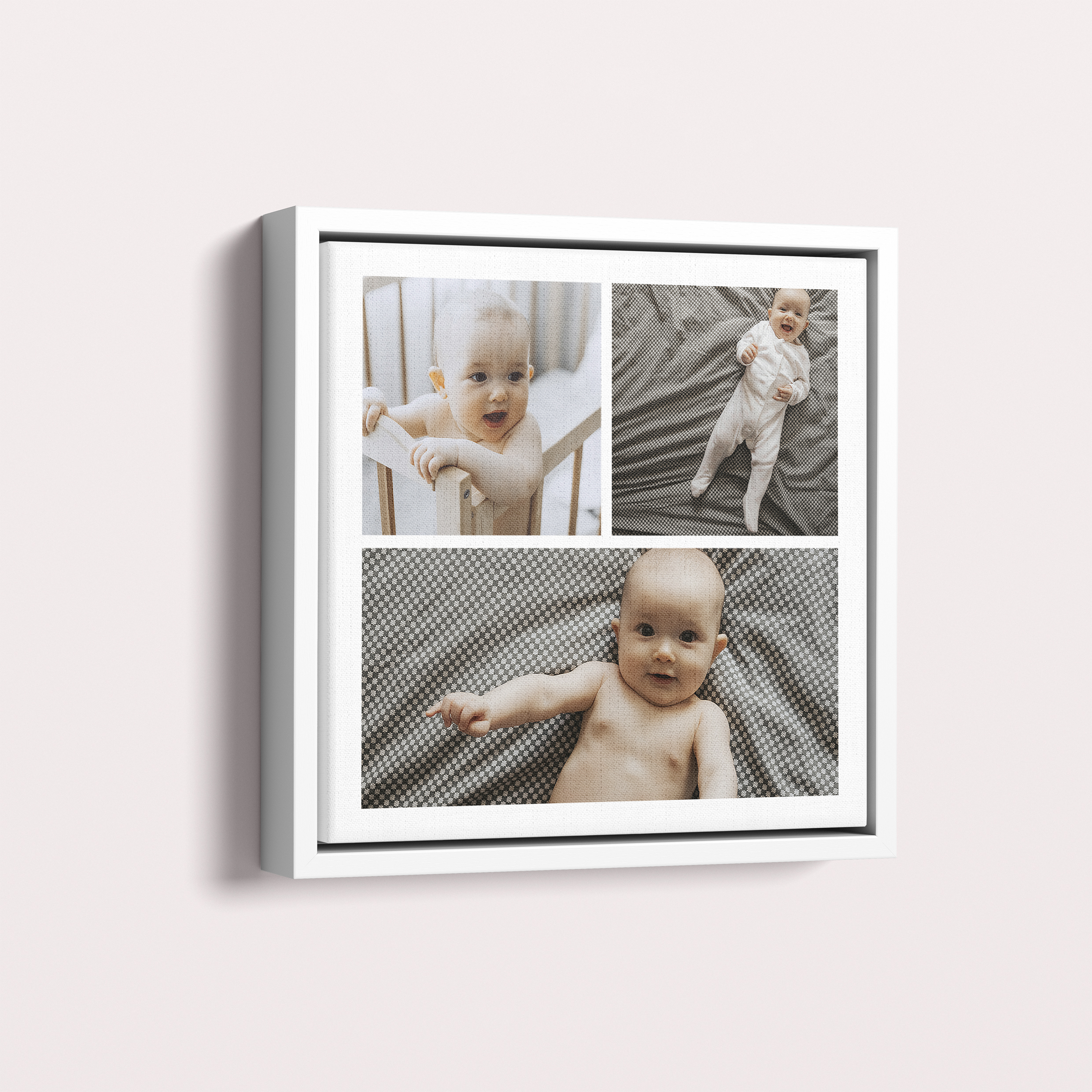 Childhood Kaleidoscope Framed Photo Canvas - Relive the magic of childhood with this portrait-oriented canvas that holds up to 5 photos. Crafted with durable polyester canvas and a sustainably sourced wooden frame, it's a stylish and enduring way to preserve cherished memories.