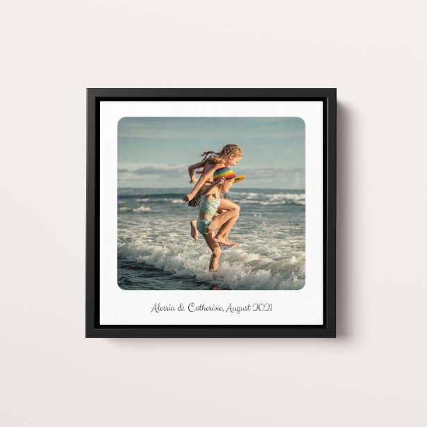  Personalized Framed Photo Canvases with Curved Corners – Elevate Your Space with Exquisite Art