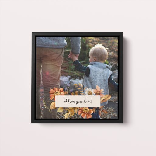 Dad's Frame Framed Photo Canvas - Capture a Special Bond with One Cherished Photo
