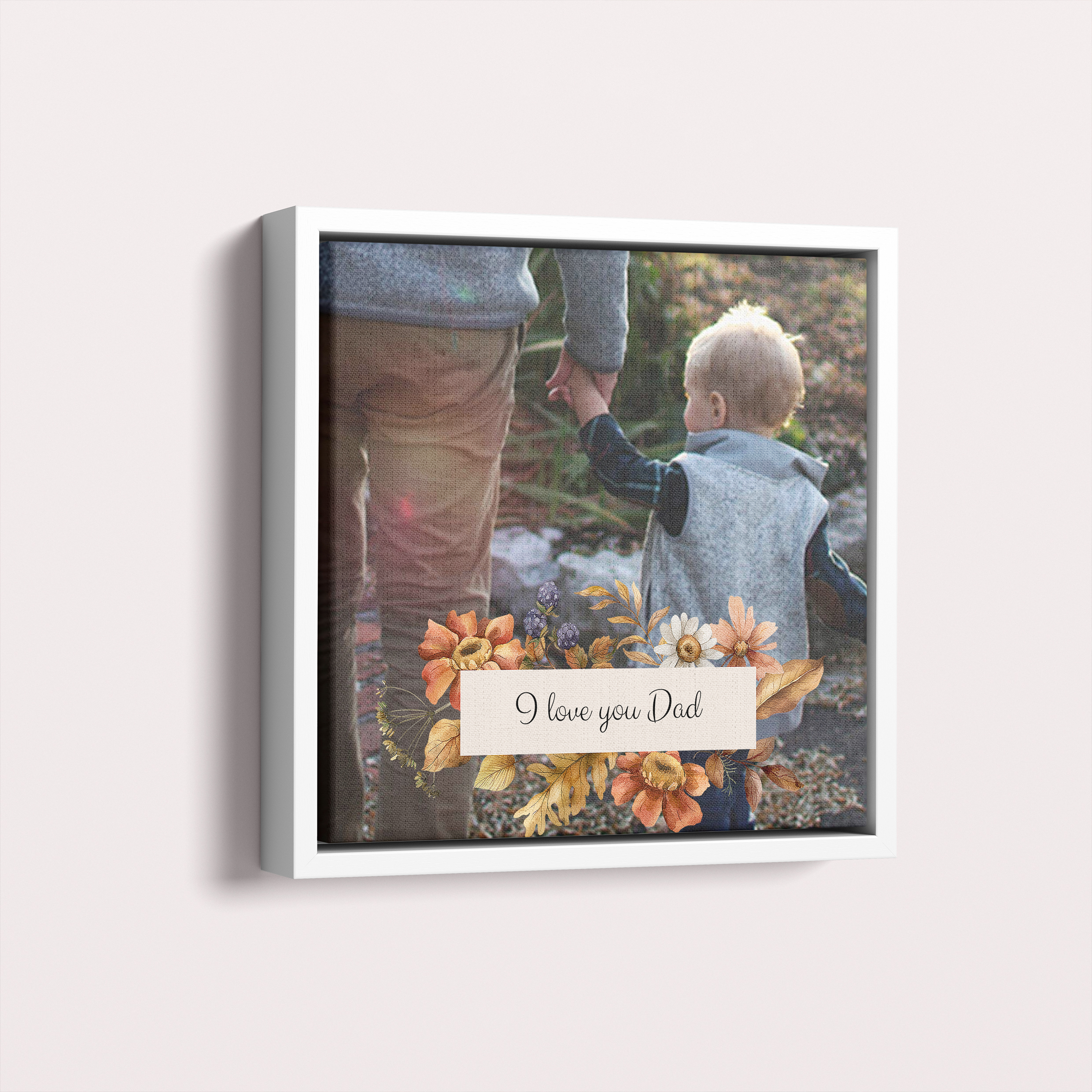 Dad's Frame Framed Photo Canvas - Capture a Special Bond with One Cherished Photo