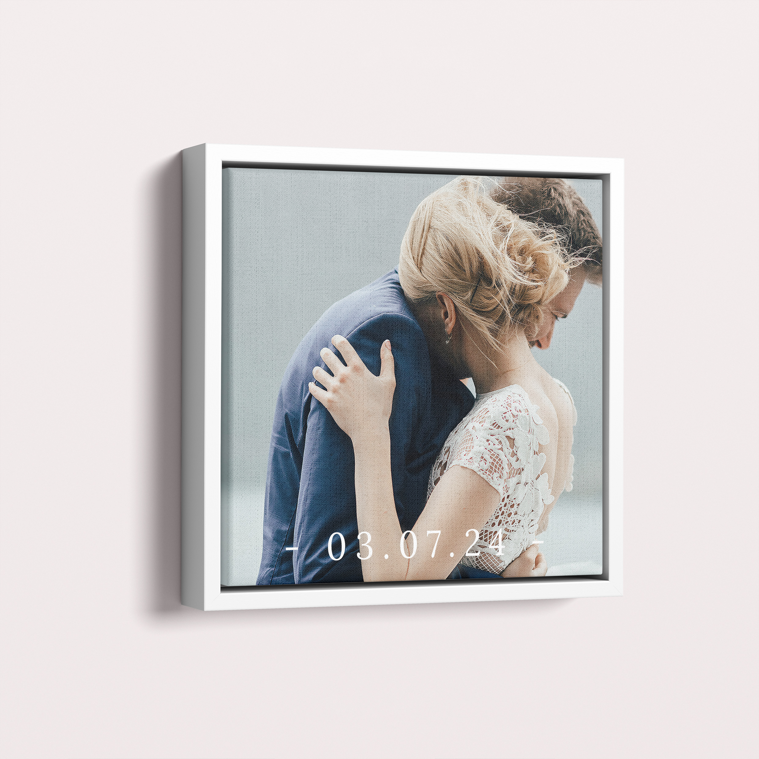 Date Stamp Framed Photo Canvas - Immortalize Memories with One Special Photo