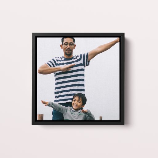 Fatherly Festivities Framed Photo Canvas - Celebrate Fatherhood with One Cherished Photo