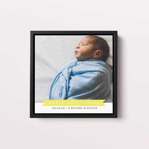 Personalized Framed Photo Canvases in Yellow – Ideal for Celebrations and Heartwarming Gifts